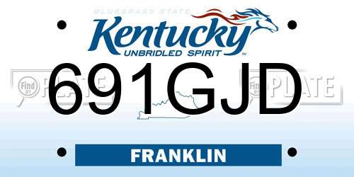691GJD Kentucky License Plate
