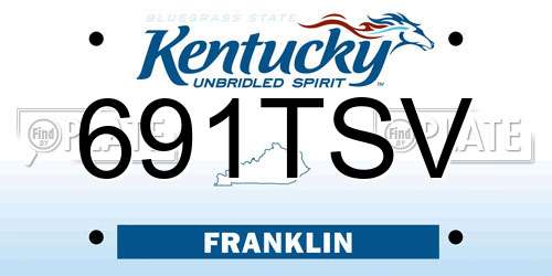 691TSV Kentucky License Plate