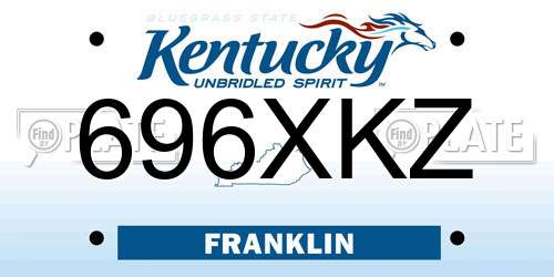 696XKZ Kentucky License Plate