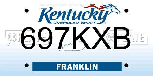 697KXB Kentucky License Plate