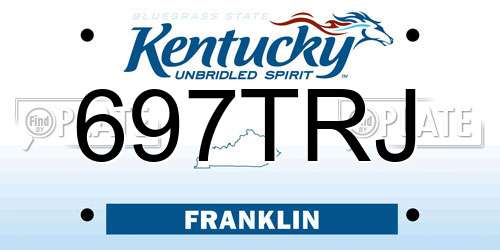 697TRJ Kentucky License Plate