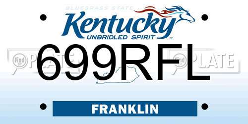 699RFL Kentucky License Plate
