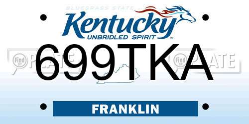699TKA Kentucky License Plate