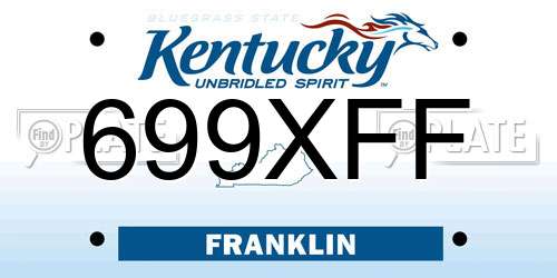 699XFF Kentucky License Plate