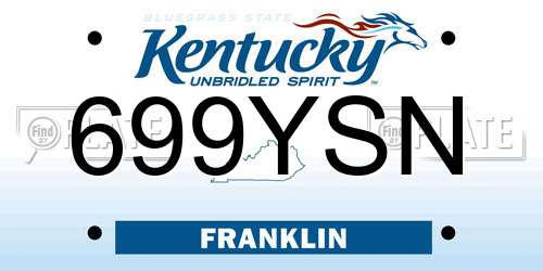 699YSN Kentucky License Plate