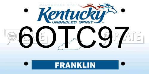 6OTC97 Kentucky License Plate