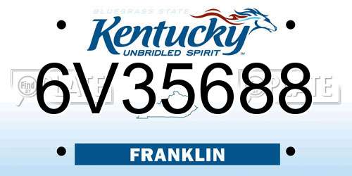 6V35688 Kentucky License Plate