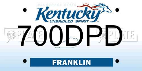 700DPD Kentucky License Plate