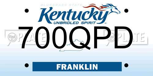 700QPD Kentucky License Plate