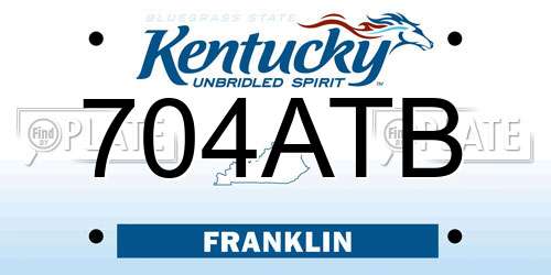 704ATB Kentucky License Plate