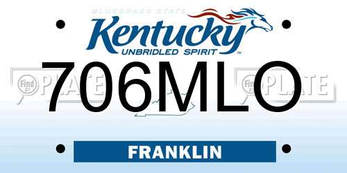 706MLO Kentucky License Plate