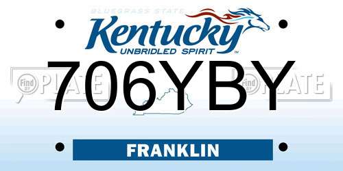 706YBY Kentucky License Plate