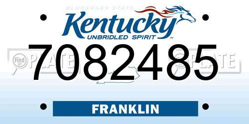 7082485 Kentucky License Plate