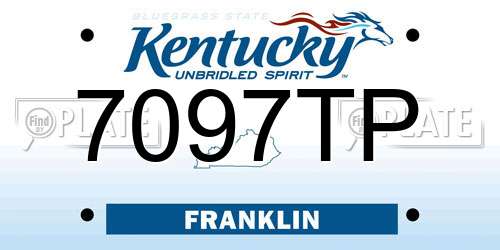 7097TP Kentucky License Plate