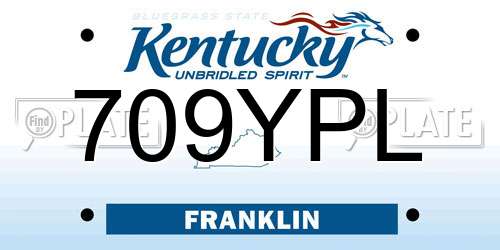 709YPL Kentucky License Plate