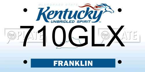710GLX Kentucky License Plate
