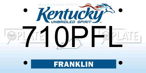 710PFL Kentucky License Plate