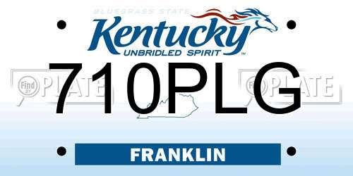 710PLG Kentucky License Plate