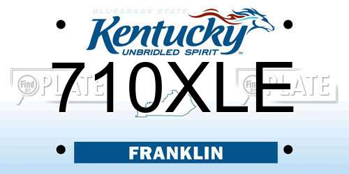710XLE Kentucky License Plate