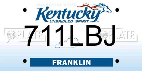 711LBJ Kentucky License Plate
