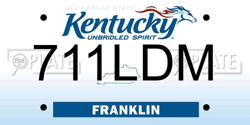 711LDM Kentucky License Plate