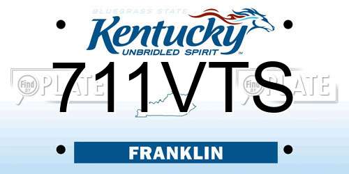 711VTS Kentucky License Plate