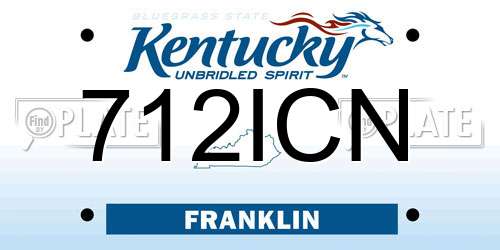 712ICN Kentucky License Plate