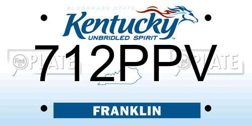 712PPV Kentucky License Plate