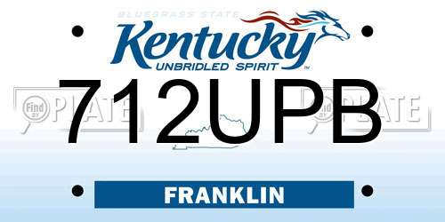 712UPB Kentucky License Plate