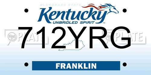 712YRG Kentucky License Plate