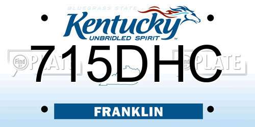 715DHC Kentucky License Plate
