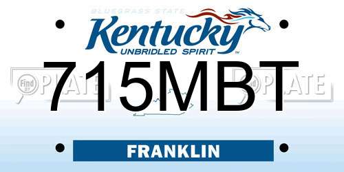 715MBT Kentucky License Plate