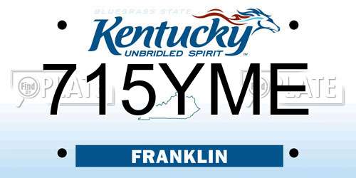 715YME Kentucky License Plate