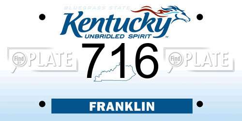 716 Kentucky License Plate