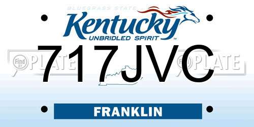 717JVC Kentucky License Plate