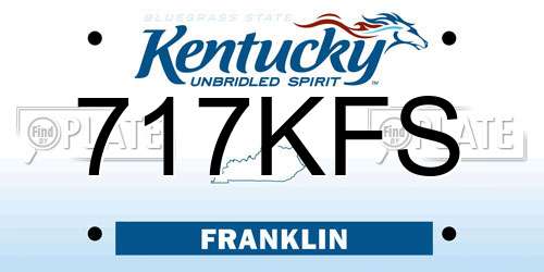 717KFS Kentucky License Plate
