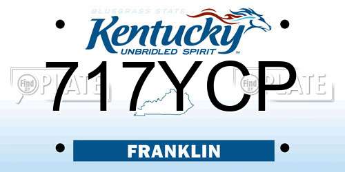 717YCP Kentucky License Plate