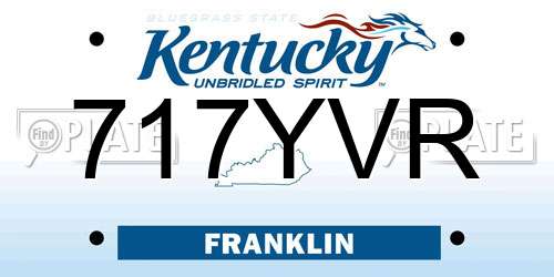 717YVR Kentucky License Plate