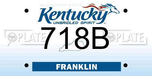 718B Kentucky License Plate