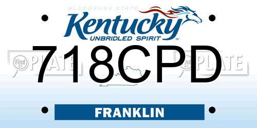 718CPD Kentucky License Plate