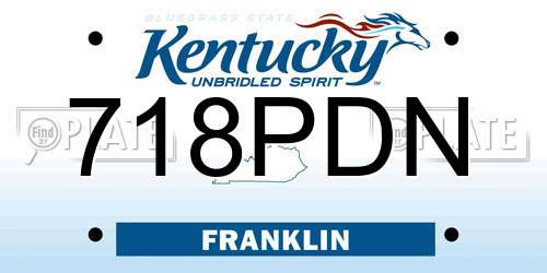 718PDN Kentucky License Plate