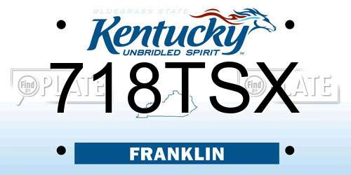 718TSX Kentucky License Plate