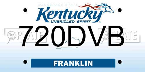 720DVB Kentucky License Plate