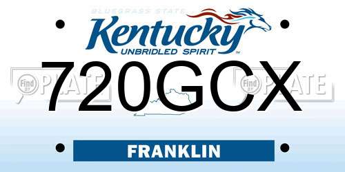 720GCX Kentucky License Plate