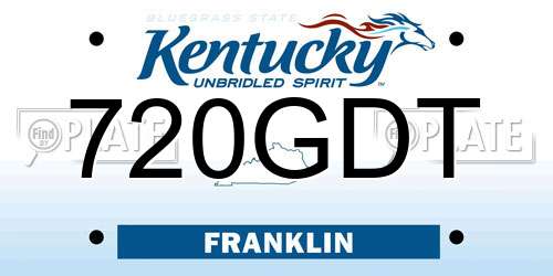 720GDT Kentucky License Plate