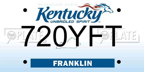 720YFT Kentucky License Plate