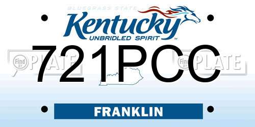 721PCC Kentucky License Plate
