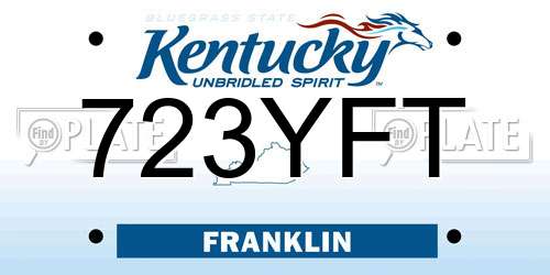 723YFT Kentucky License Plate
