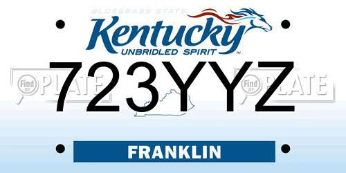 723YYZ Kentucky License Plate