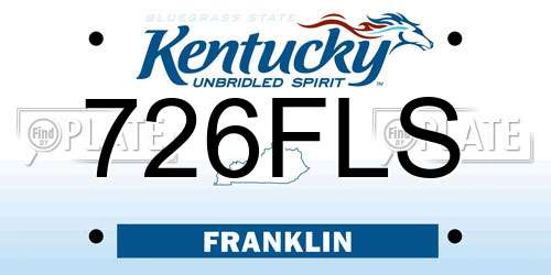 726FLS Kentucky License Plate